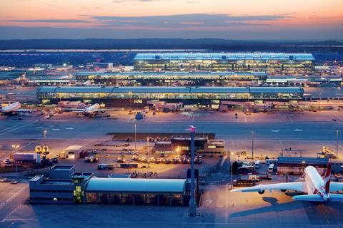 Heathrow airport generic with Qantas