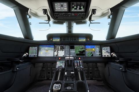 Plataforma de voo de simetria Gulfstream G700