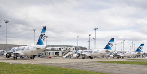 EgyptAir A320neo line-up