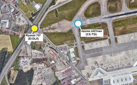 Porto landing incident-c-FlightGlobal from GPIAAF and Google Maps
