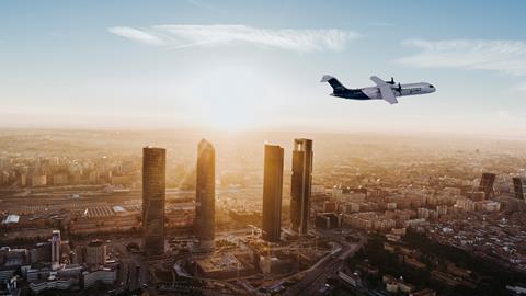 ZEROe flying over Madrid-c-Airbus