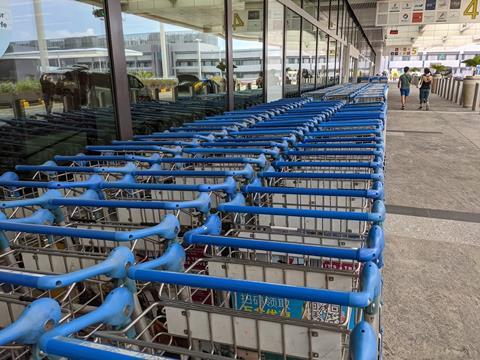 Changi Airport trolleys