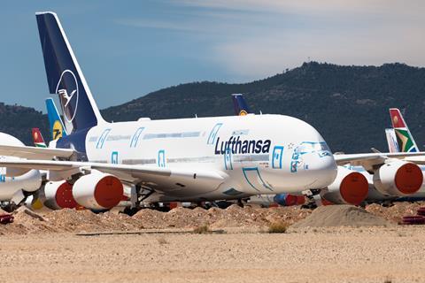 Stored Lufthansa A380