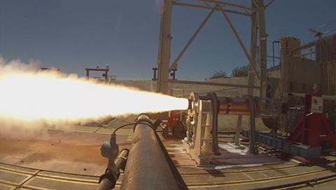 Aerojet Rocketdyne rocket booster test for hyperso