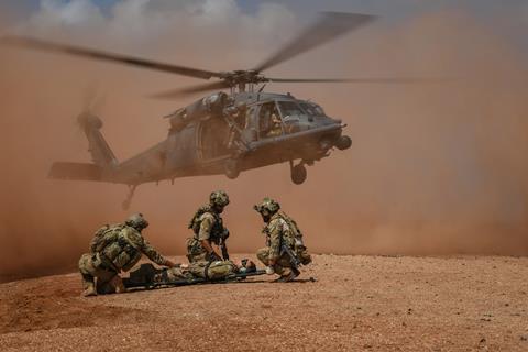 HH-60G Pave Hawk casualty loading