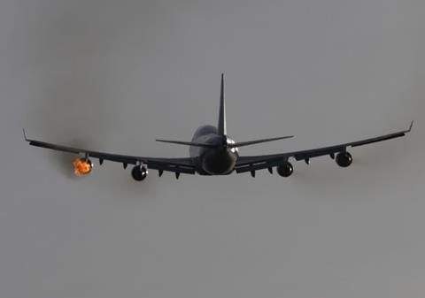 747 engine incident Maastricht-c-Maastricht Aachen airport