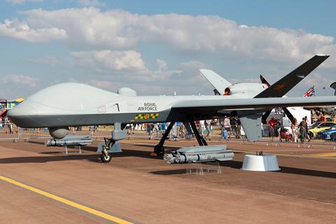 MQ-9B in RAF 31 Sqn markings