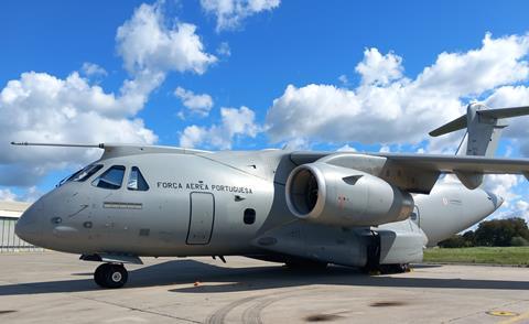 Portuguese C-390 at Beja air base