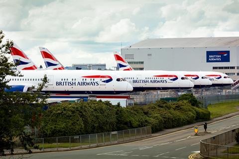 British Airways aircraft and logo