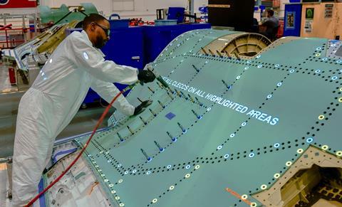 F-35 centre fuselage assembly