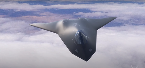 Representación conceptual de un avión de combate de próxima generación c USAF