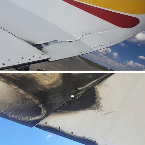 Ethiopian A350 wing damage-c-SACAA