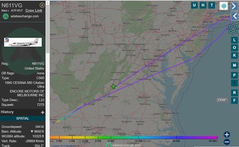 VA plane flight tracker