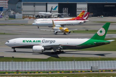 EVA Air Cargo 777F HKG