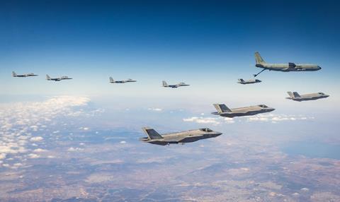 Israeli aircraft with tanker