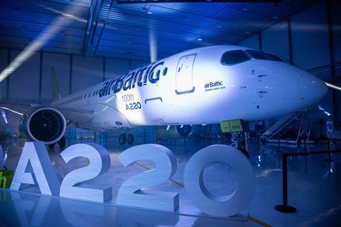 Airbus 100th A220 delivery, Air Baltic