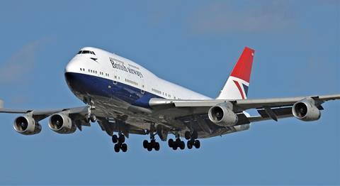 British Airways Negus retrojet Boeing 747-400