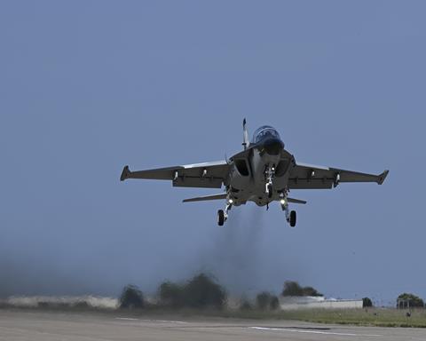 Beechcraft M-346N takeoff Wichita