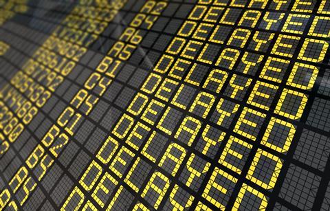 Delayed on departures board generic