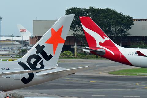 Jordan Tan Shutterstock, Qantas Jetstar tails
