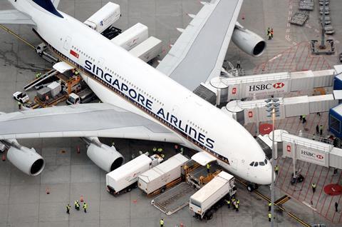 A380 sia airbridges first service