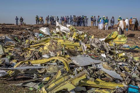 Ethiopian 737 Max wreckage