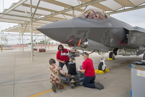 F-35A in maintenance c Lockheed Martin