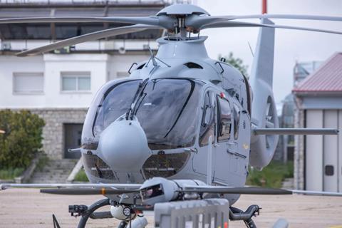 H135 Spanish air force and Flexrotor UAS c Airbus