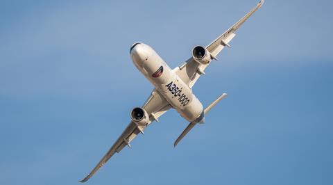 Dubai Airshow 2023 Day 1 - A350-1000 Airbus flying display_AI-EVE-2730-01-14-016