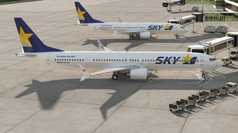 Boeing 737-8 and 737-10 in Skymark livery