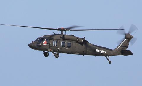SIkorsky UH-60A retrofitted with ALIAS and fly-by-wire controls making first flight under human pilotage c Sikorsky