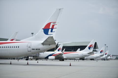 Malaysia Airlines parked fleet