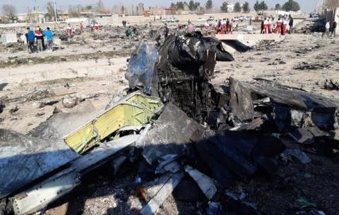 UIA 737 wreckage-c-Iranian CAO