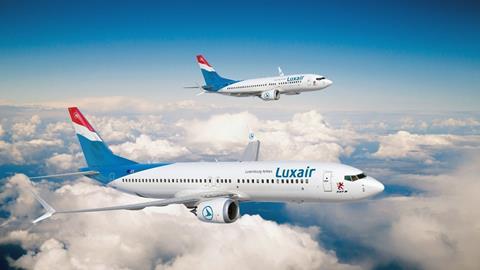 Rendering of 737 Max 8s in Luxair's colours
