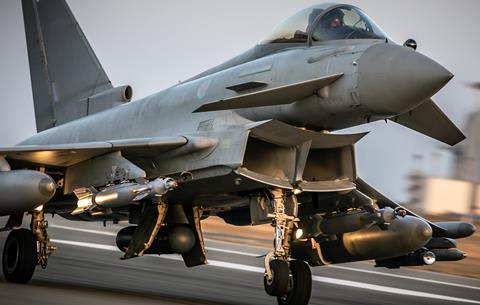 RAF Typhoon with Litening pod