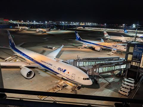 ANA 777-300ER and 787-9 at Tokyo Haneda