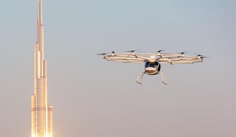 Volocopter 2017 Dubai flight