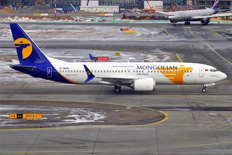 MIAT_Mongolian_Airlines,_EI-MNG,_Boeing_737-8_MAX_(46715428075)