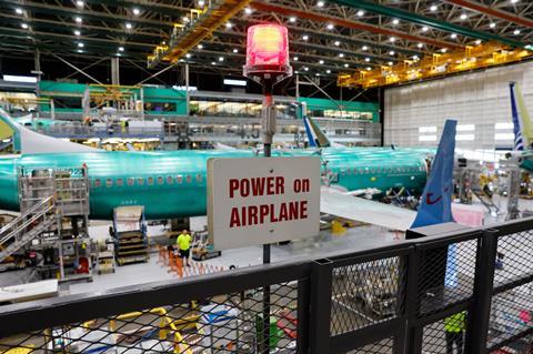 Boeing's 737 assembly facility in Renton, Washington, 25 June 2024