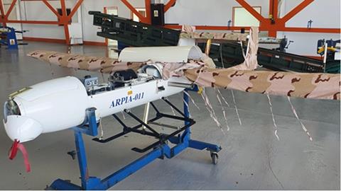 Partially Assembled Mohajer-2 UAV at Venezuela's El Libertador Air Base