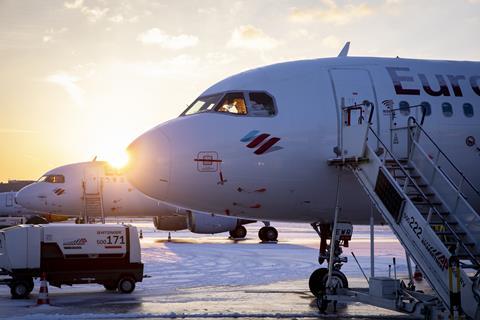 Eurowings parked at Dusseldorf