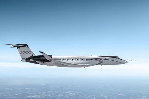 Gulfstream completed first flight of its large-cabin G700 business jet on 14 February 2020 from Savannah