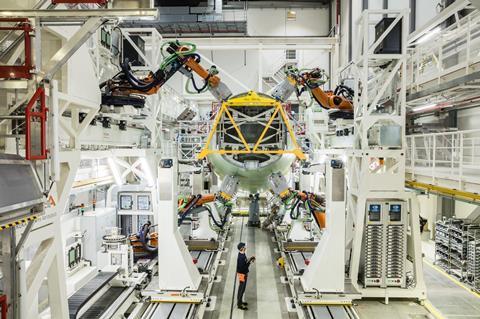 Hamburg A320 structure assembly line (1)