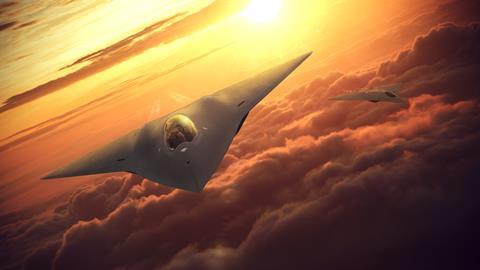Artist rendering of NGAD at Sunset credit Lockheed Martin