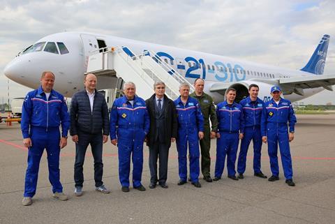 MC-21 arrives Zhukovsky-c-Rostec