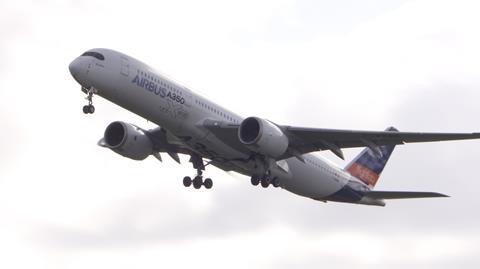 A350 MSN01 Takes Off From TLS With 100% SAF On Board
