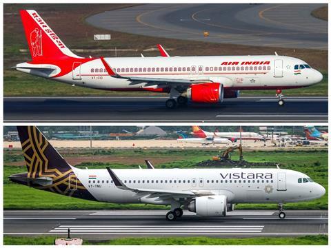 Air India Vistara collage