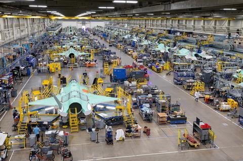 F-35 assembly line Fort Worth Texas c Lockheed Martin