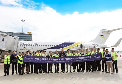 Transnusa ARJ21 longest flight
