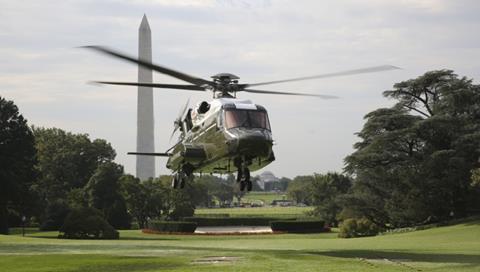 VH-92A Landing on White House South Lawn 2